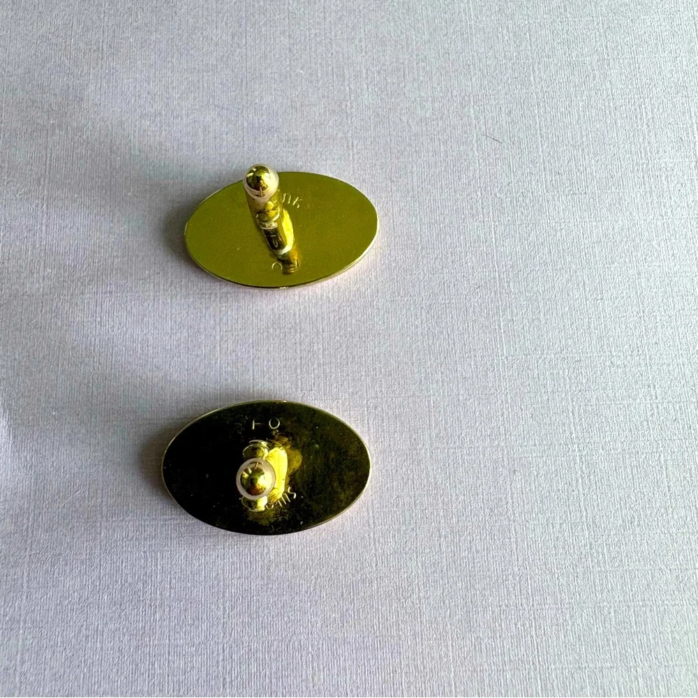 Vintage Gold Tone Etched Marlin Fish Bullet Style Cufflinks Mens Jewelry Luxury